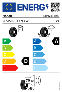 205/50 R17 93 (Z) W Maxxis - Premitra 5
